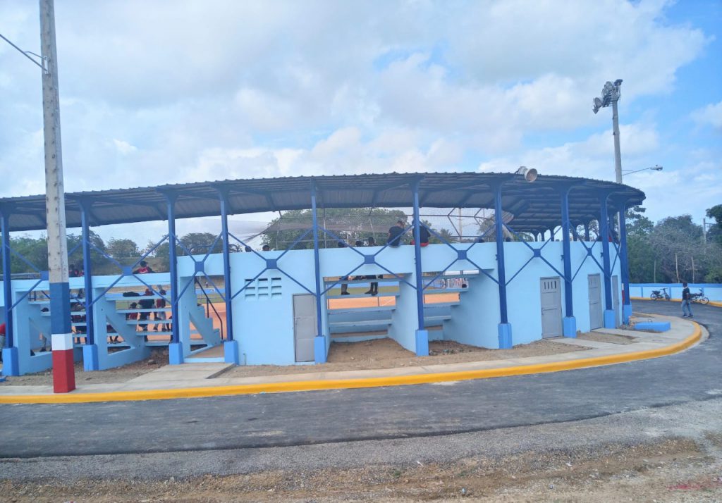 Vista del estadio de béisbol de Yaguate.