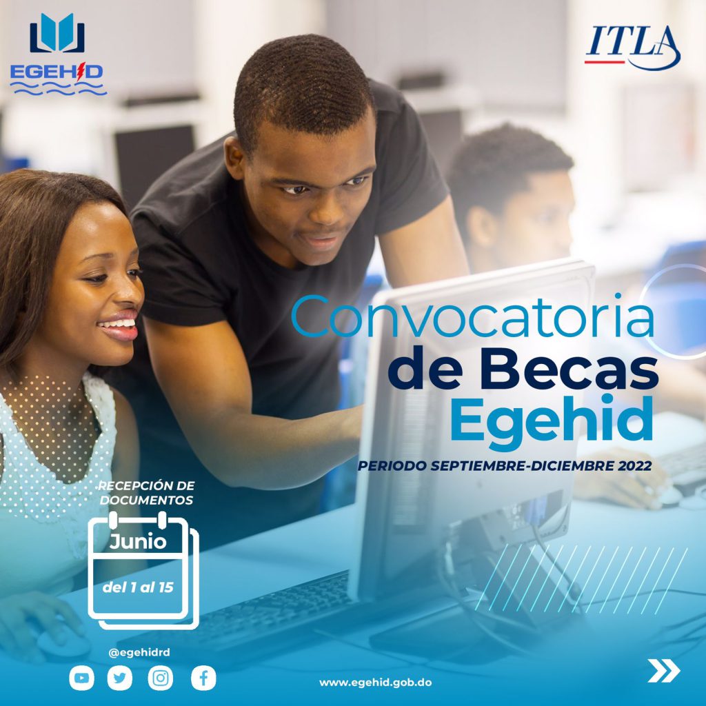 La Empresa de Generación Hidroeléctrica Dominicana (EGEHID) anunció la apertura de una convocatoria para otorgar becas a jóvenes interesados en cursar estudios tecnológicos en el Instituto Tecnológico de las Américas (ITLA).
