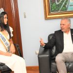 Administrador de EGEHID recibe visita de cortesía de Reina de las Patronales de San Cristóbal