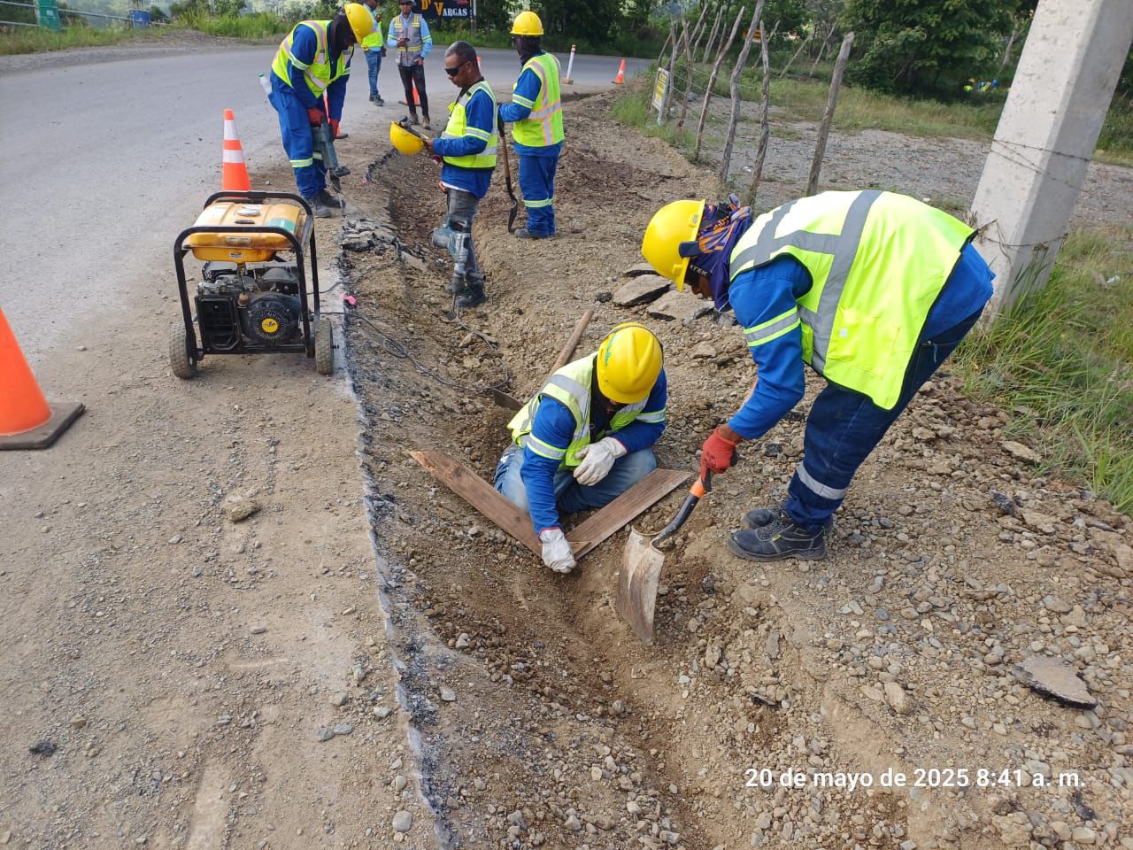 Reconstrucción carretera Sajoma Pedregal