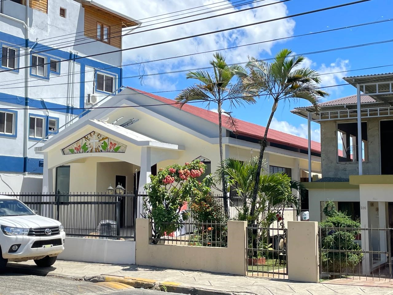 Construcción de la iglesia Sagrado Corazón de Jesús, La Vega