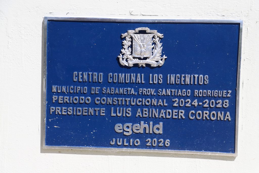 SANTIAGO RODRIGUEZ (R. Dominicana).- La Empresa de Generación Hidroeléctrica Dominicana (EGEHID) inauguró un centro comunal en la comunidad de Los Ingenitos, en el municipio de San Ignacio de Sabaneta, provincia de Santiago Rodríguez.